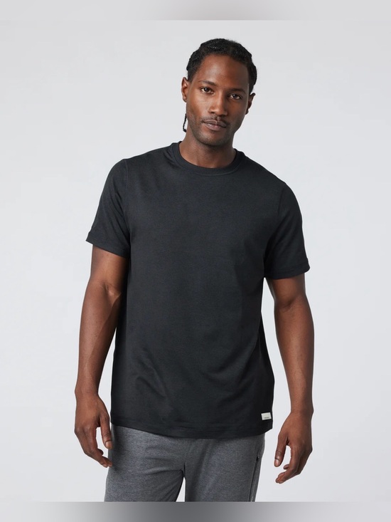Vuori Other - Vuori Men’s Shirt Sleeve Ponto Performance Tee, Size XXL Black Heather